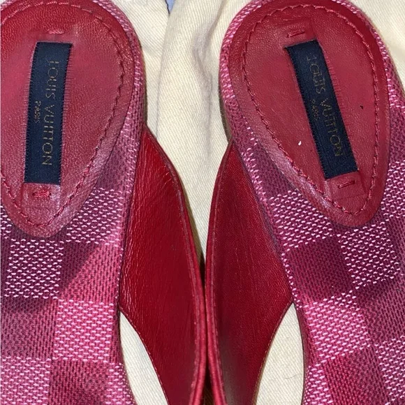 Louis Vuitton Red Jelly Sandals - Picture 5 of 9